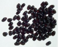 100 4x6mm Transparent Matte Garnet Drop Beads